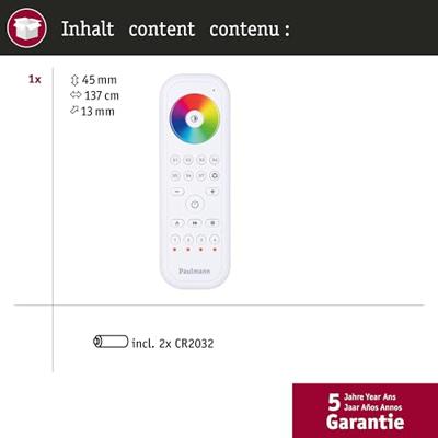 50140 Gent 2 Paulmann Home Afstandsbediening Wit 50140 Gent 2 Paulmann Home Afstandsbediening Wit