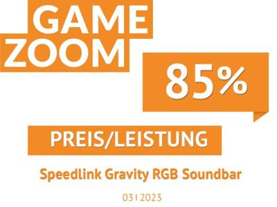 SpeedLink Gravity RGB Soundbar Zwart Bluetooth, Luidsprekerverlichting