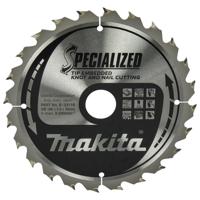 Makita Cirkelzaagblad voor Hout | Specialized: Noest/Spijker | Ø 190mm Asgat 30mm 24T - B-33118 - thumbnail