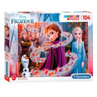 Disney Clementoni glitter puzzel frozen 2, 104st. - thumbnail
