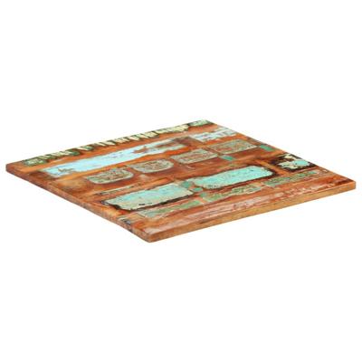 Tafelblad vierkant 25-27 mm 70x70 cm massief gerecycled hout
