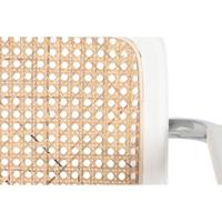 Vloerstoel DKD Home Decor Wit Zilverkleurig Natuurlijk 65,5 x 62 x 79 cm - thumbnail