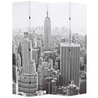 Kamerscherm New York bij daglicht 160x170 cm zwart en wit - thumbnail