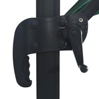 Zweefparasol met LED en aluminium paal 400x300 cm groen - thumbnail