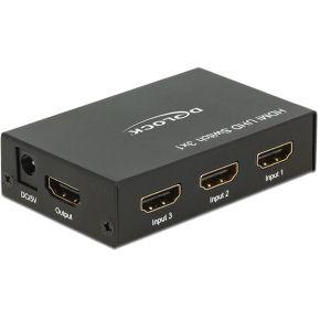 Delock 18683 HDMI UHD-schakelaar 3 x HDMI in > 1 x HDMI uit 4K