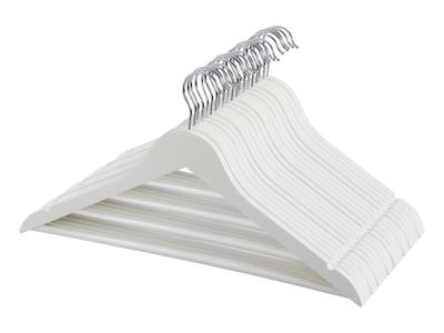 W5 Houten kledinghangers 20 stuks (Wit)