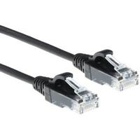 ACT Zwarte 10 meter LSZH U/UTP CAT6 datacenter slimline patchkabel snagless met RJ45 connectoren - thumbnail