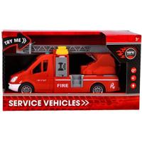 Rapid Wheels Brandweerwagen Met Lader En Licht En Geluid - thumbnail