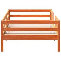 Bedframe zonder matras massief grenenhout wasbruin 100x200 cm - thumbnail
