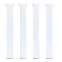 Set stalen tafelpoten wit vierkant 8 bij 8 cm en hoogte 72 cm (8 x 8 cm) - 4 stuks - thumbnail