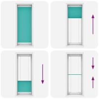 Pliss rolgordijn 70x200 cm stofbreedte 69,4 cm petrol groen - thumbnail