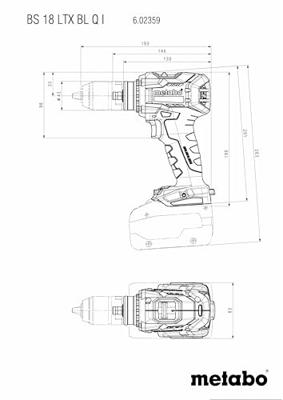 Metabo BS 18 LTX BL Q I ACCU-BOORSCHROEFMACHINE | Zonder accu&apos;s en lader - 602359840 - thumbnail
