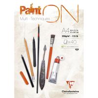 Tekenblok clairefontaine paint on a4 40 vel 250g | 4 stuks - thumbnail