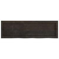 Wandschap behandeld massief eikenhout donkerbruin - thumbnail