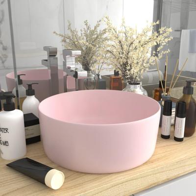VidaXL Wastafel rond 40x15 cm keramiek matroze VidaXL Wastafel rond 40x15 cm keramiek matroze