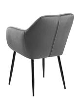 Sohome Eetkamerstoel 'Albin' Velvet, kleur Donkergrijs - thumbnail