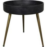 HSM Collection bijzettafel Ventura - zwart/goud - 42x40 cm - thumbnail