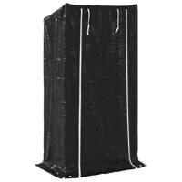 Haardhoutrek met regenhoes 100x40x200 cm gegalvaniseerd staal - thumbnail