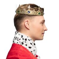 Metalen kroon Royalty goud - thumbnail