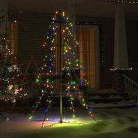 VidaXL Kegelkerstboom 160 led&apos;s binnen en buiten 78x120 cm - thumbnail