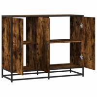 Dressoir 94x35x76 cm bewerkt hout gerookt eikenkleurig - thumbnail