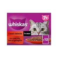 Whiskas 7+ Classic Selectie in saus multipack (12 x 85 g) 2 verpakkingen (24 x 85 g) - thumbnail