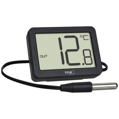 TFA Dostmann Digitales Innen-Außen-Thermometer 30.1066.01 Thermometer Zwart