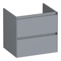 Brauer Inspire - Onderkast 60 cm - met 2 Softclose Lades Greeploos en 1 Sifon Uitsparing - Mat Grijs - thumbnail