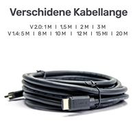 UNITEK Y-C138M HDMI kabel 2 m HDMI Type A (Standaard) Zwart - thumbnail