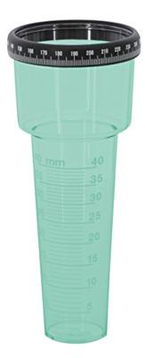 Regenmeter met stokhouder geheugenring