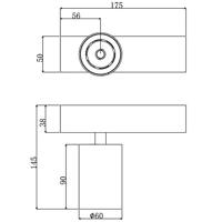 Deko Light 348042 Klara I Plafondopbouwarmatuur LED Energielabel: G (A - G) 11.7 W Wit - thumbnail