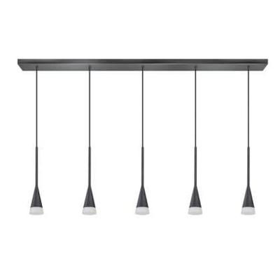 ETH Defender Hanglamp balk mat zwart excl. 5xGU10