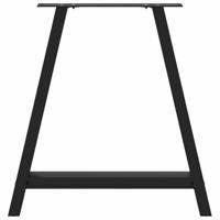 Salontafelpoten 2 st A-vormig 80x(72-73) cm staal zwart - thumbnail