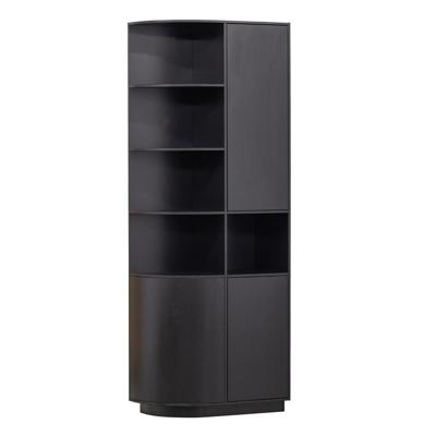 WOOOD Opbergkast 'Finca' Links, Mat zwart, 210 x 78cm