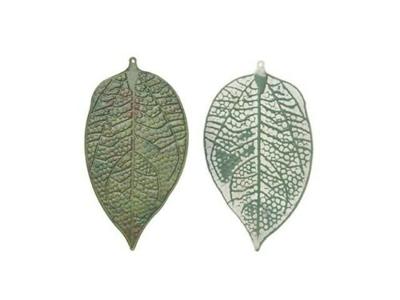 2 blad ijzer hang l8b14 cm a2 kerst Decoris - Decoris