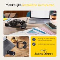 Jabra Evolve2 65 Flex Link380a MS On Ear headset Computer Bluetooth Stereo Zwart Noise Cancelling Headset, Microfoon uitschakelbaar (mute), Volumeregeling, - thumbnail