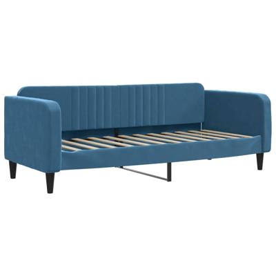 Slaapbank 80x200 cm fluweel blauw