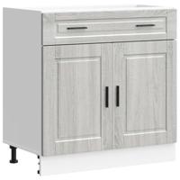 Keuken onderkast "Porto" bewerkt hout grijs sonoma eiken - thumbnail