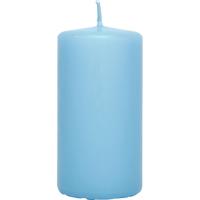 Creativ Company Kaarsen, h: 100 mm, d 50 mm, lichtblauw, 6 stuk/ 1 doos - thumbnail