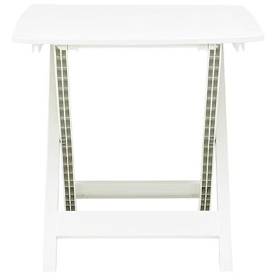 VidaXL Tuintafel inklapbaar 79x72x70 cm kunststof wit VidaXL Tuintafel inklapbaar 79x72x70 cm kunststof wit
