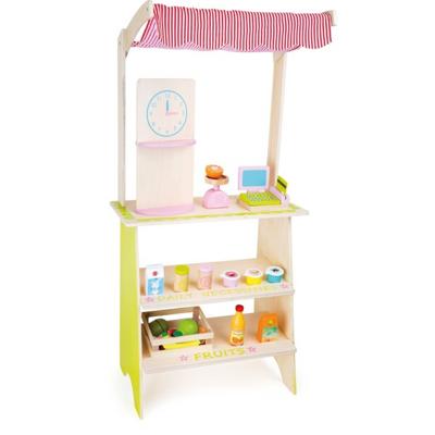 Marktkraam voor fruit en boodschappen - 18 delig