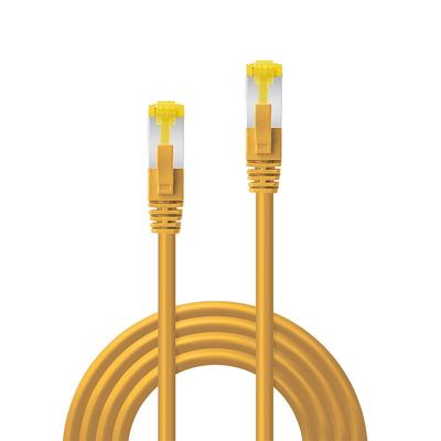 LINDY 47666 RJ45 USB-kabel CAT 6A S/FTP 7.50 m Geel Vergulde steekcontacten 1 stuk(s)