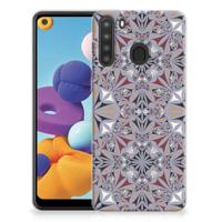 Samsung Galaxy A21 | TPU | Siliconen hoesje | Flower Tiles - thumbnail