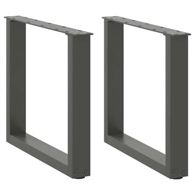 Salontafelpoten 2 st U-vormig 50x(42-43) cm staal antraciet
