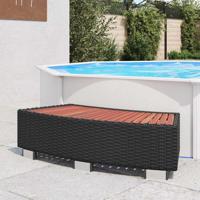 Spatrap 92x45x25 cm poly rattan zwart - thumbnail