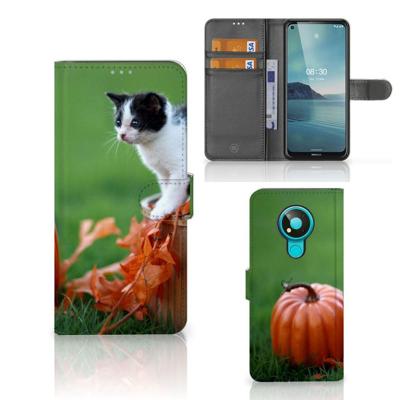 Nokia 3.4 | Telefoonhoesje | Met pasjeshouder | Kitten