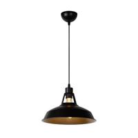 Lucide BRASSY-BIS - Hanglamp - Ø 31 cm - 1xE27 - Zwart - thumbnail