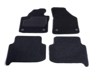 Automatten op maat - zwart stof - Volkswagen Touran 5-zits van 2010-2015