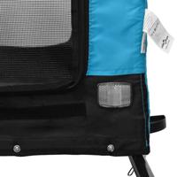 Hondenfietstrailer oxford stof en ijzer blauw en zwart - thumbnail