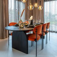 Richmond Eettafel 'Hudson' 235 x 100cm, kleur Zwart - thumbnail